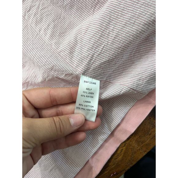 Vici Collection Women's Pink Linen Blend Double Breasted Blazer Coat Size Large - Picture 6 of 8